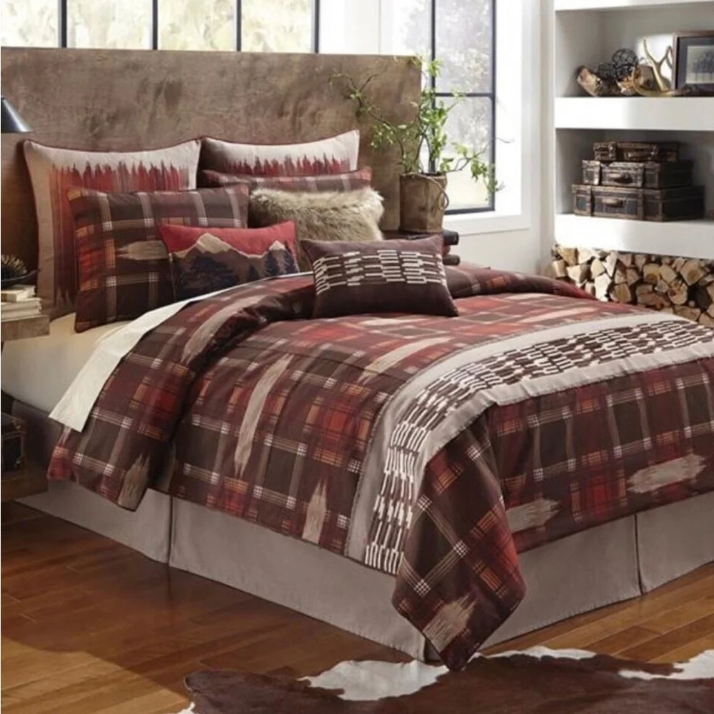 Queen Size Red Ikat Duvet Cover